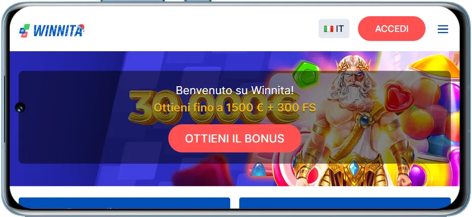 Velocità prelievi Winnita casino